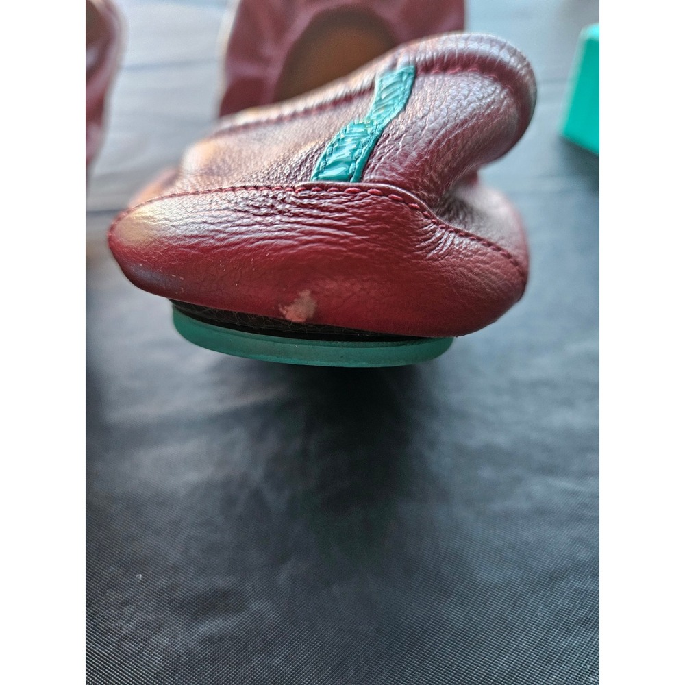 Tieks by Gavrieli Cardinal Red Leather Ballet Flats Size 11 with Box and Bag - Picture 3 of 7
